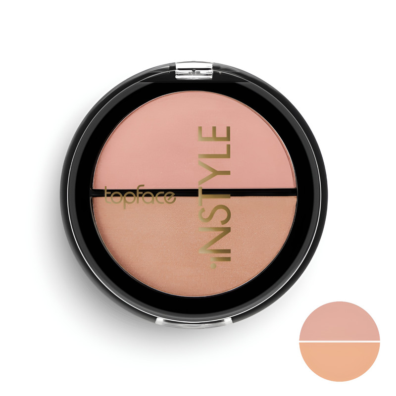 پالت رژگونه براق تاپ فیس مدل Instyle Twin شماره 004
