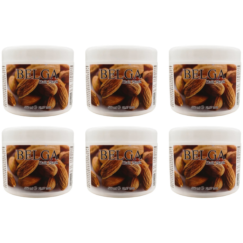 ماسک مو بلگا مدل Almond حجم 550 میلی لیتر مجموعه 6 عددی