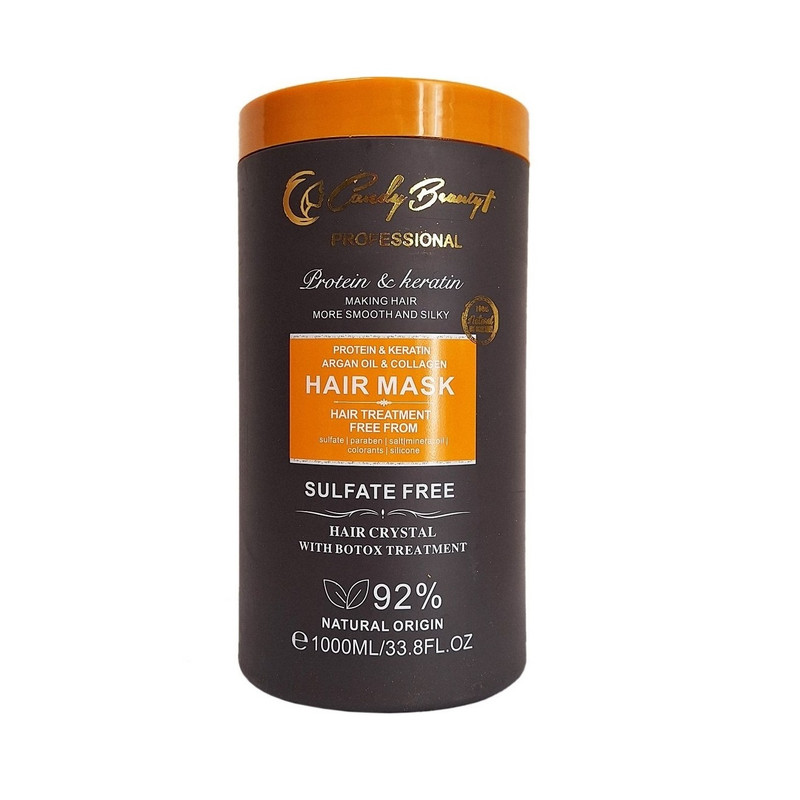 ماسک و تقویت کننده مو کندی بیوتی مدل HAIR-CRYSTAL مناسب برای موهای آسیب دیده حجم 1000 میلی لیتر