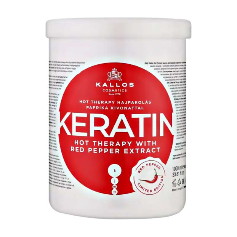 ماسک مو ترمیم کننده کالوس مدل Keratin R مناسب برای مو شکننده حجم 1000 میلی لیتر