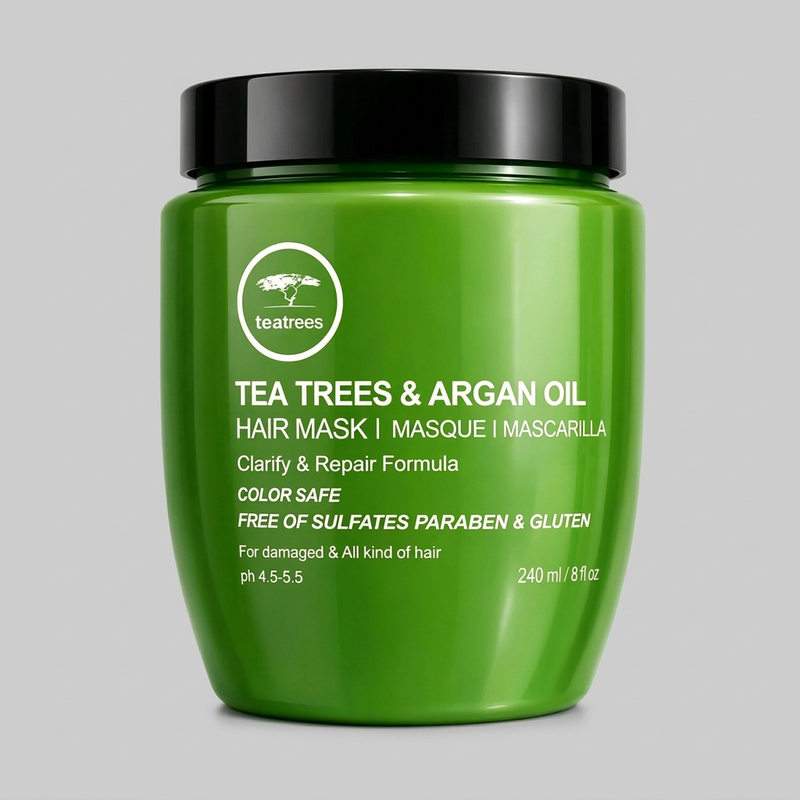 ماسک مو برند tea trees مناسب موهای ضعیف حجم 850میلی لیتر