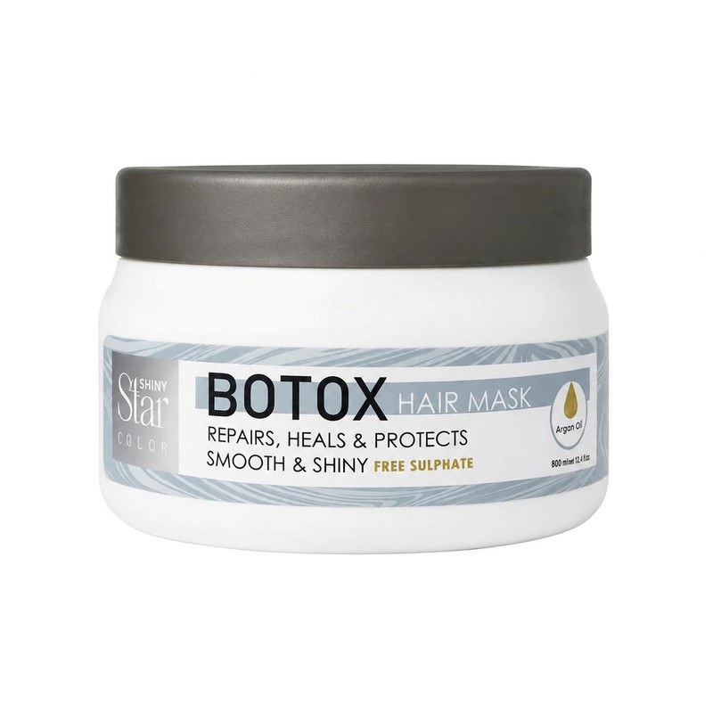 ماسک مو آبرسان بدون سولفات مدل Botox شاینی استار مناسب برای موی انواع مو حجم 500 میلی لیتر