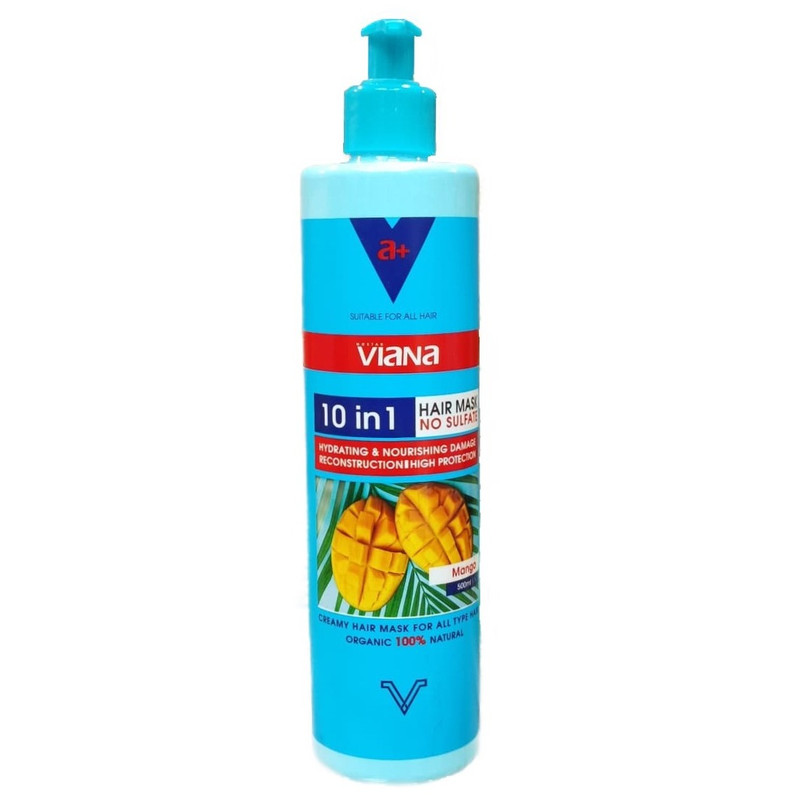 ماسک مو تقویت کننده ویانا مدل Mango مناسب انواع مو حجم 500 میلی لیتر