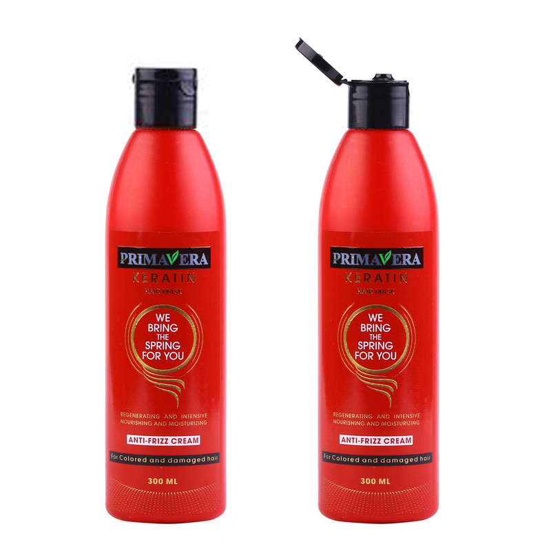 ماسک مو پریماورا مدل Keratin حجم 300 میلی لیتر مجموعه 2 عددی