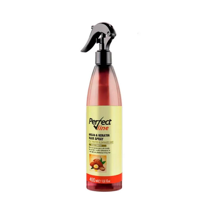 اسپری دو فاز مو پرفکت لاین مدل ARGAN AND KERATIN حجم 400 میلی لیتر