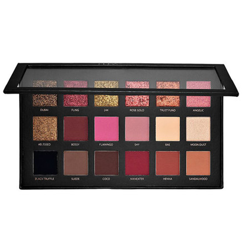 سایه چشم هدی بیوتی مدل Rose gold edition پالت 18 عددی