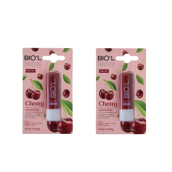بالم لب نرم‌کننده بیول مدل Cherry بسته 2 عددی با SPF 15، حاوی موم طبیعی و ویتامین E، مرطوب‌کننده و رنگ‌دهنده ملایم