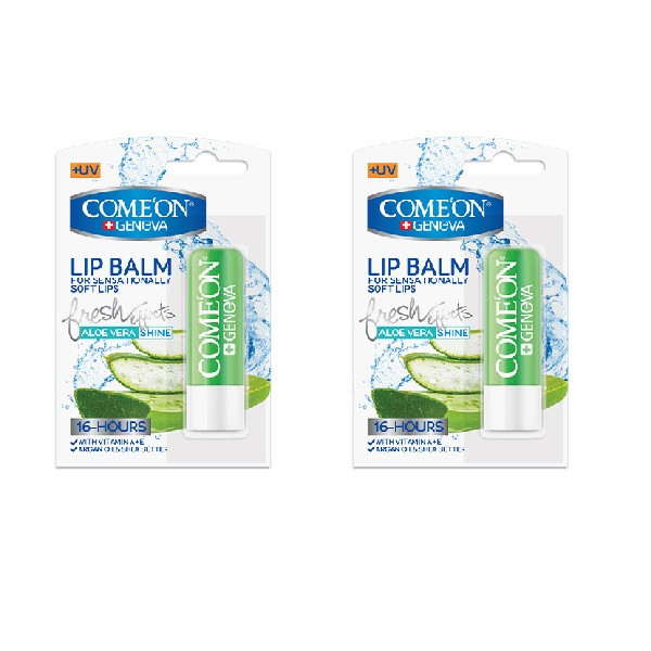 بالم لب کامان مدل ALOE VERA SHINE بسته دو عددی