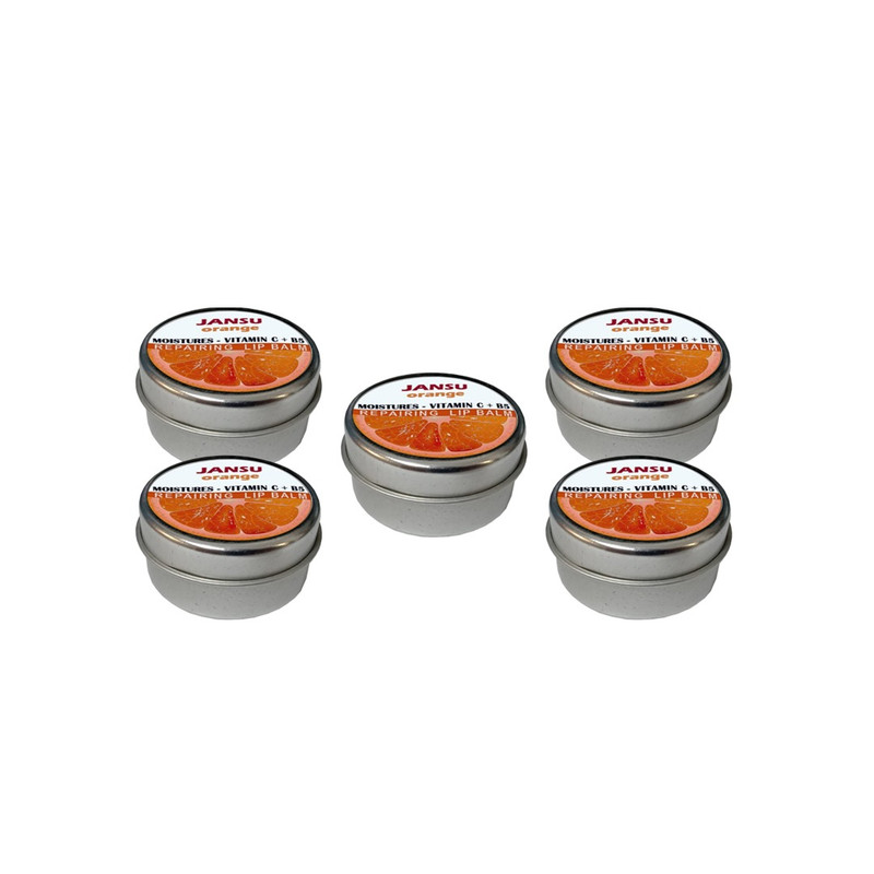 بالم لب مرطوب کننده جانسو مدل Orange مجموعه 5 عددی