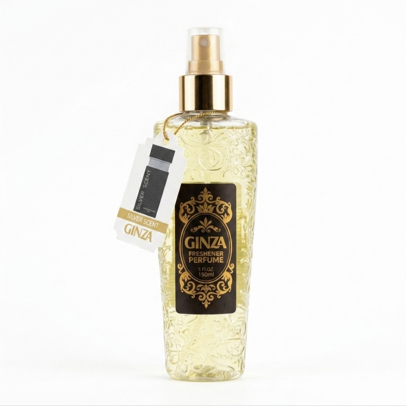 بادی اسپلش  مردانه گینزا مدل Silver Scent حجم ۱۵۰ میلی‌لیتر
