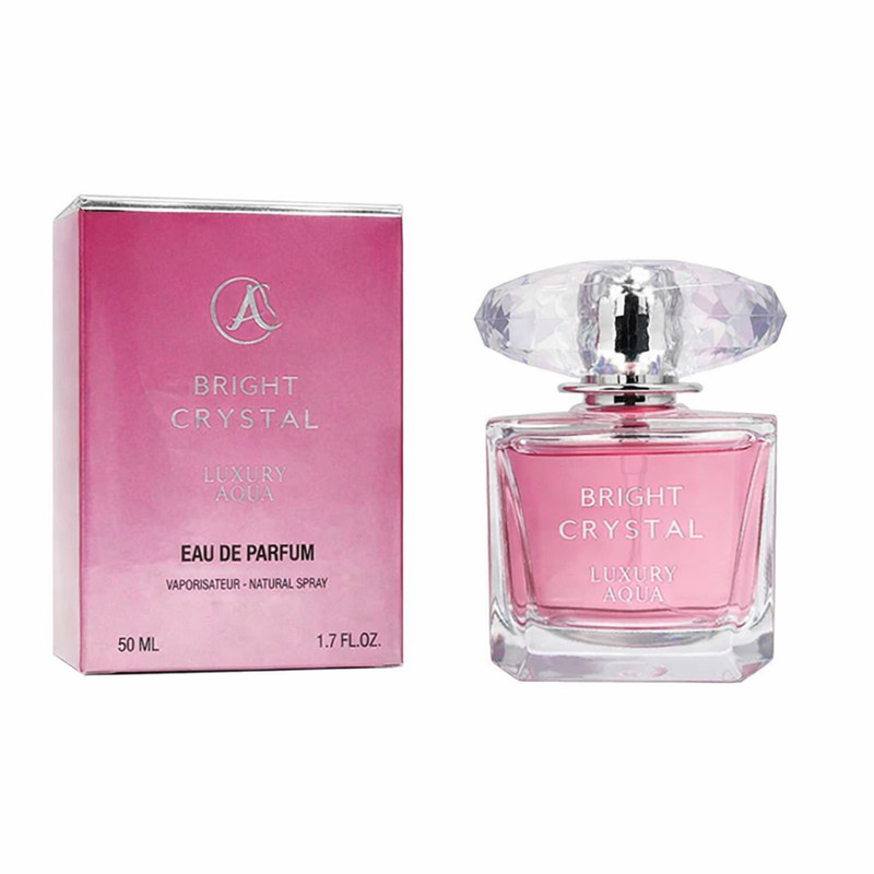 ادوپرفیوم زنانه لاکچری آکوا مدل Bright Crystal با رایحه خنک حجم 50 میلی‌لیتر