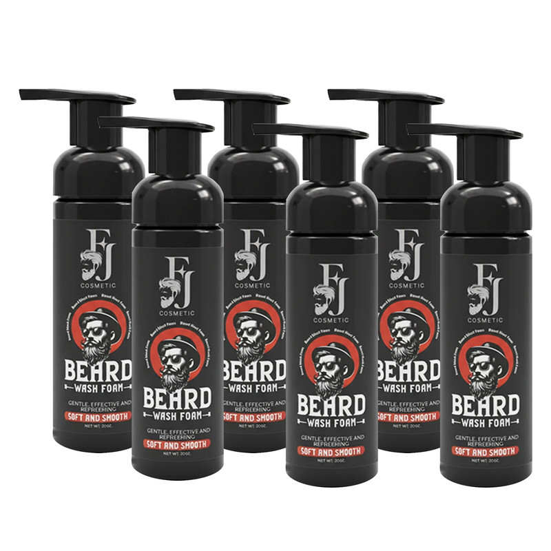 شامپو شست و شوی ریش و سبیل افجه مدل BEARD-WfA با حجم 150 میلی لیتر مجموعه 6 عددی