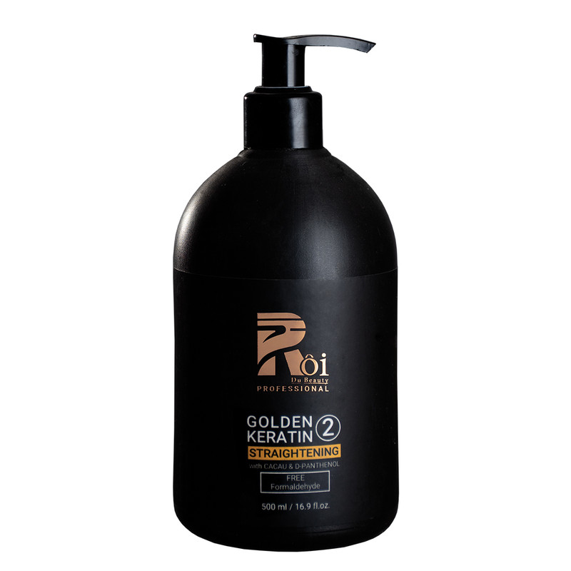 شامپو و نرم کننده مو روآ دو بیوتی مدل Golden Keratin-2 مناسب برای موی رنگ شده و خشک حجم 500 میلی لیتر