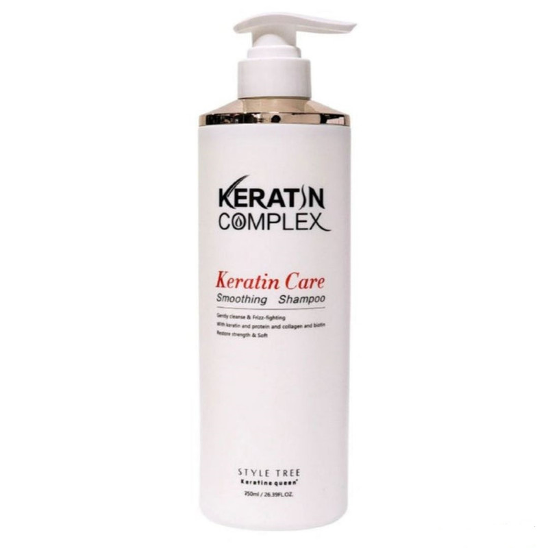 شامپو مو کراتین کمپلکس مدل Keratin Care مناسب برای موهای کراتین شده و رنگ‌شده حجم 750 میلی لیتر