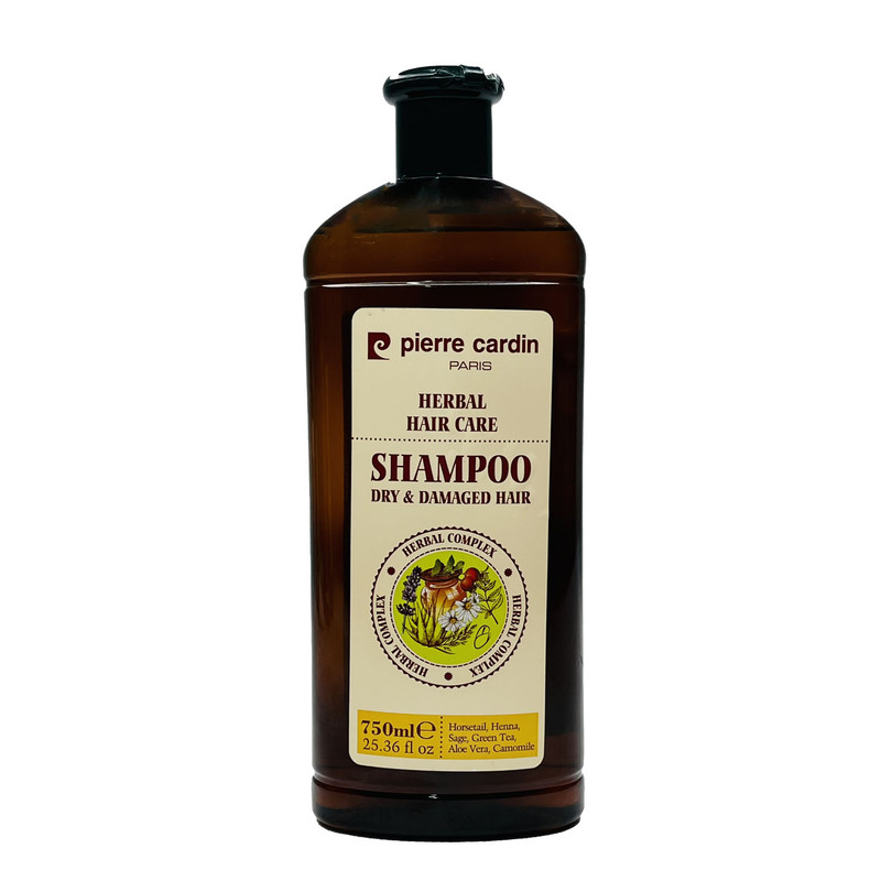شامپو مو پیر کاردین مدل HERBAL COMPLEX مناسب برای موهای خشک و آسیب دیده حجم 750 میلی لیتر