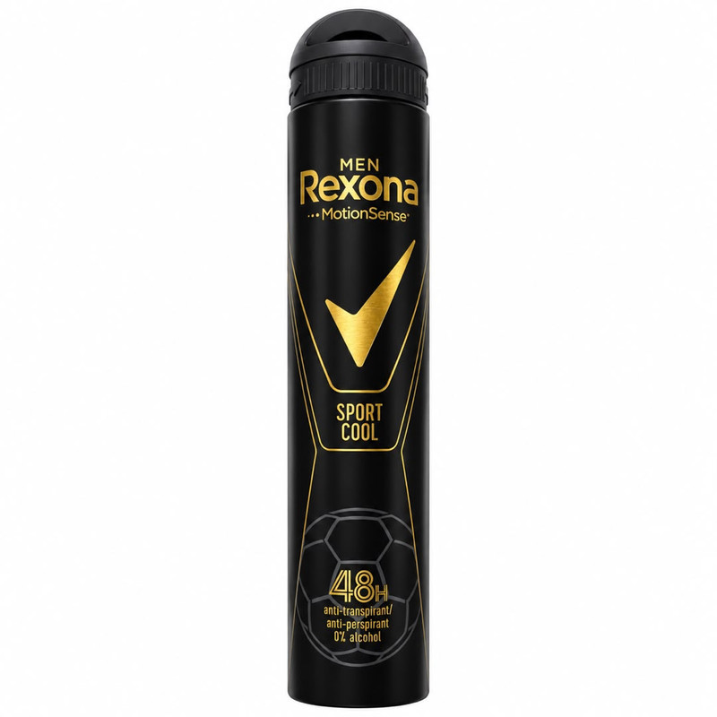 اسپری ضدتعریق رکسونا مدل Sport Cool 48H Black حجم 200 میلی‌لیتر