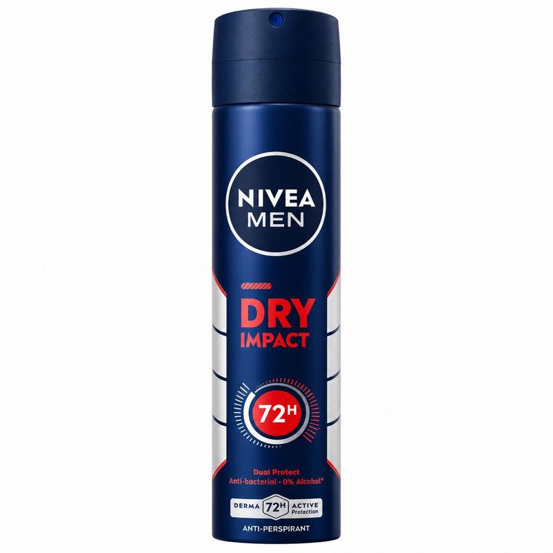 اسپری ضدتعریق مردانه نیوآ مدل 48H Dry Impact حجم 200 میلی‌لیتر