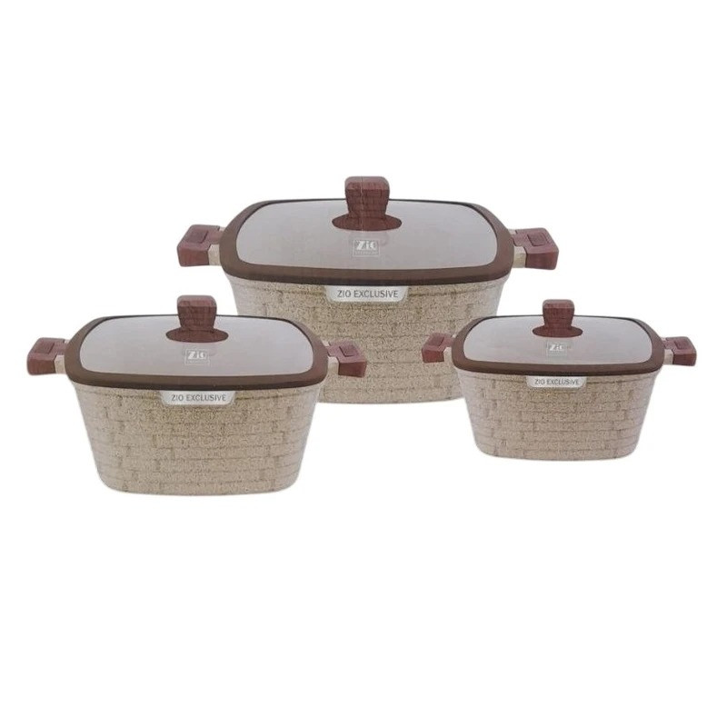 سرویس قابلمه گرانیت 6 پارچه زیو مدل ZCS-8566/S24