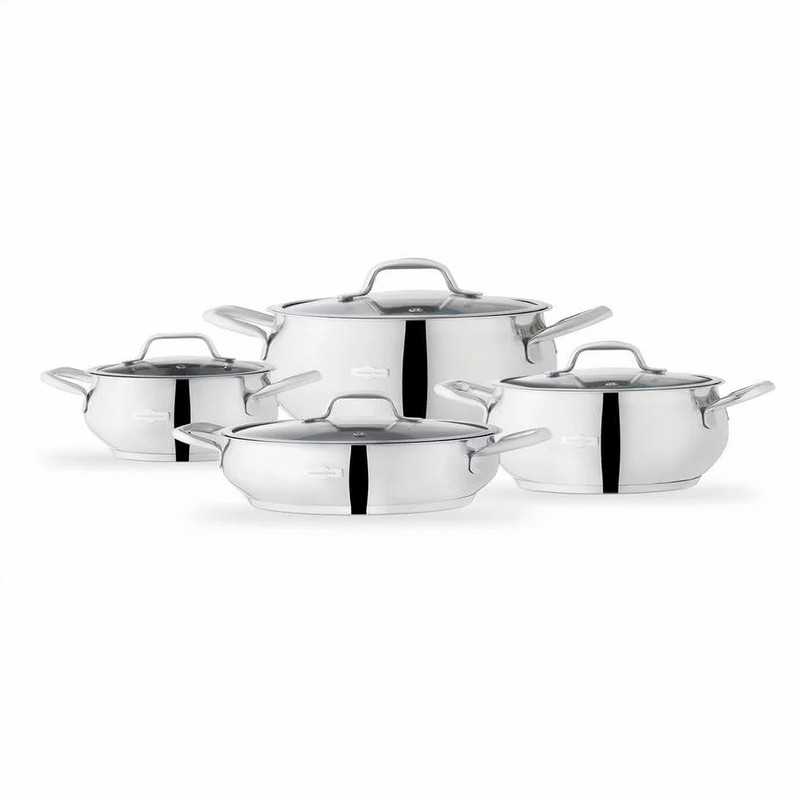 سرویس قابلمه و تابه استیل 8 پارچه مادام کوکو مدل  Vera Cookware Set - OFF