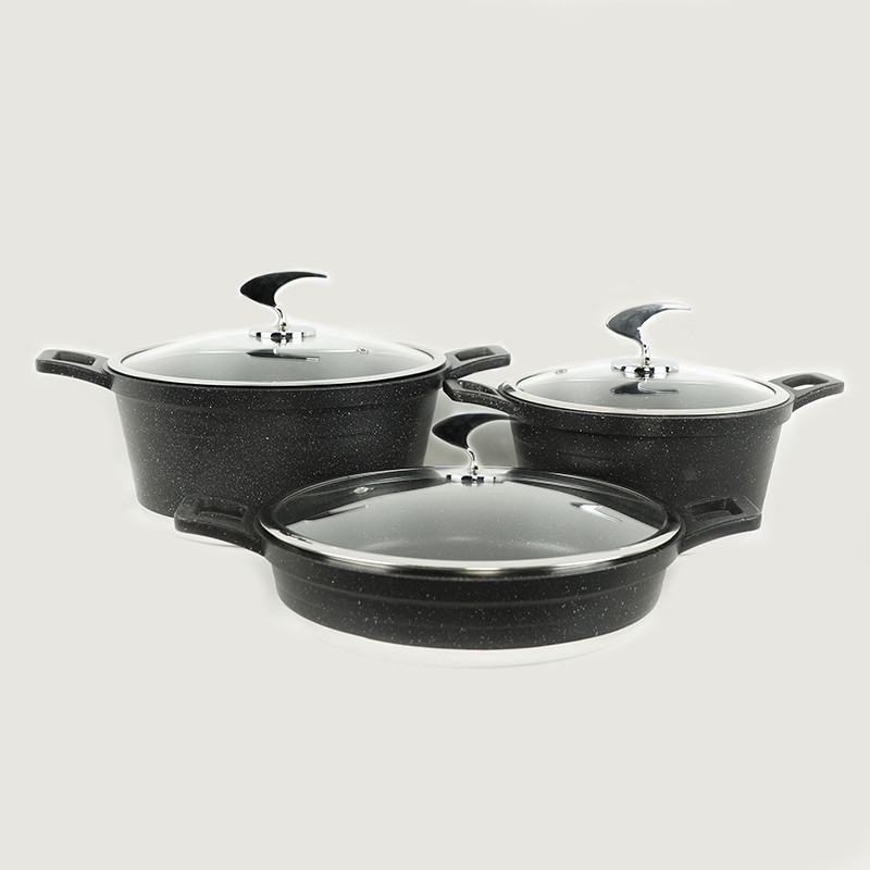 سرویس قابلمه و تابه گرانیتی 6 پارچه نیولایف مدل AFRA-6306