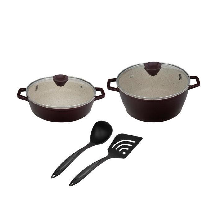 سرویس قابلمه و تابه گرانیتی 6 پارچه دسینی مدل CLASSIC