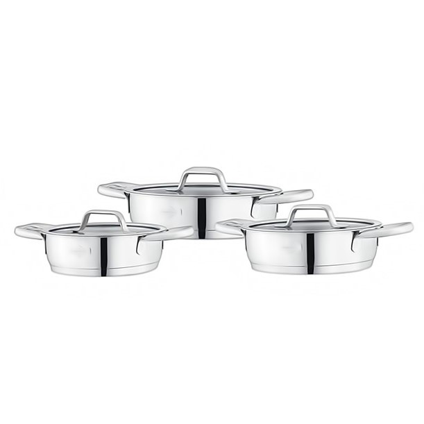 سرویس تابه استیل 6 پارچه مادام کوکو مدل Luna Shallow Pan Set