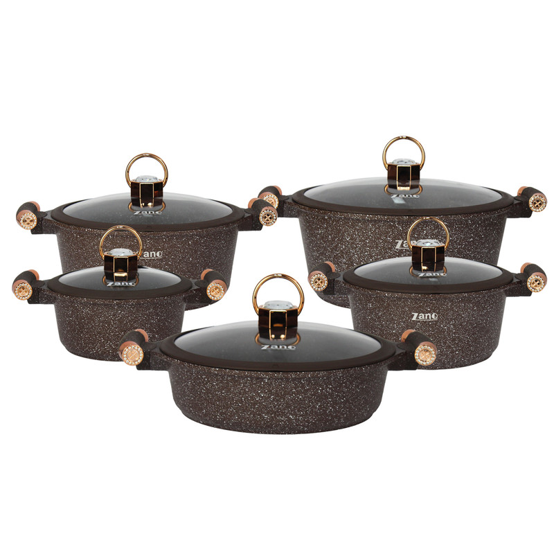 سرویس پخت و پز چدن گرانیت 10 پارچه زانو مدل مارال