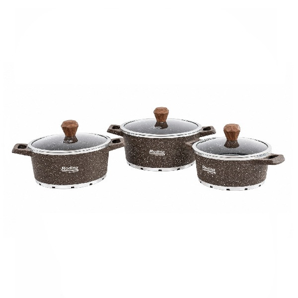 سرویس قابلمه گرانیتی 6 پارچه رودینا مدل M06-24