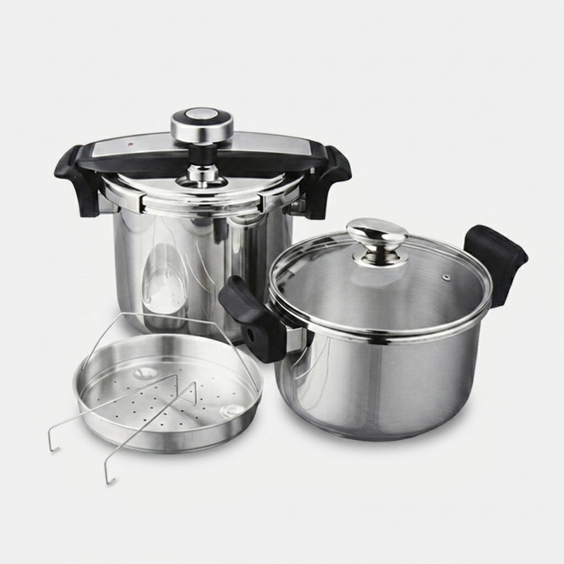 زودپز دوقلو مایر مدل mr 886 سه لایه گنجایش 8 و 6 لیتر