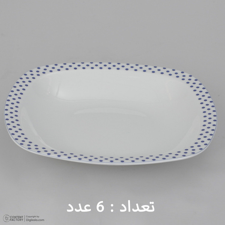 سرویس غذاخوری 27 پارچه 6 نفر چینی زرین ایران مدل کواترو ورنیکا درجه عالی