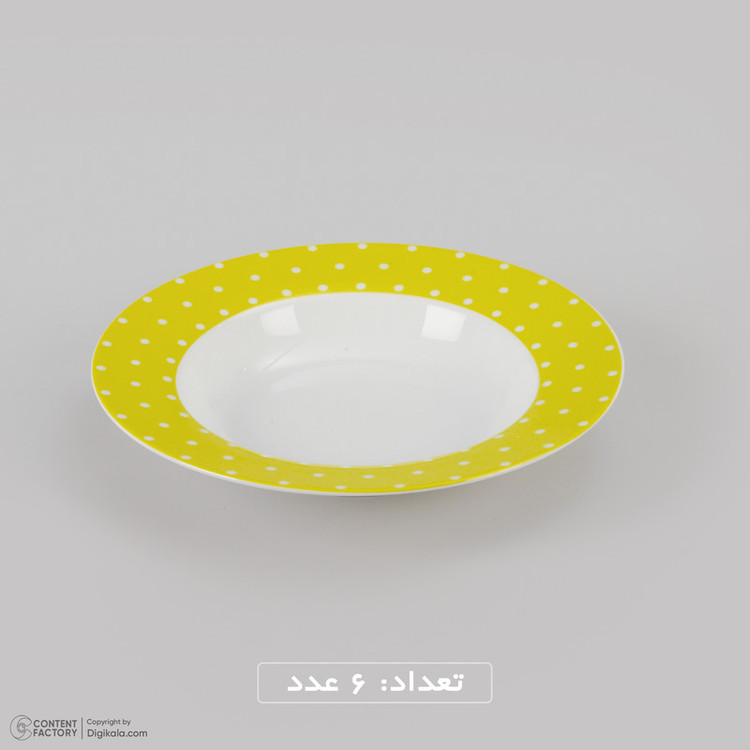 سرویس غذاخوری 28 پارچه چینی زرین ایران سری ایتالیا اف 28 مدل اسپاتی درجه عالی