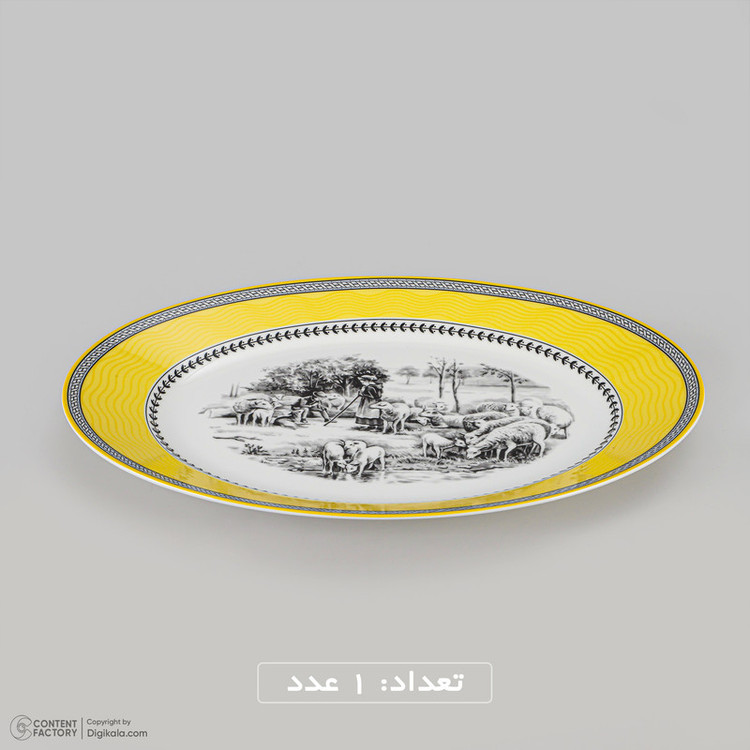 سرویس غذاخوری 28 پارچه 6 نفر چینی زرین ایران مدل ایتالیا اف Village 2 درجه یک