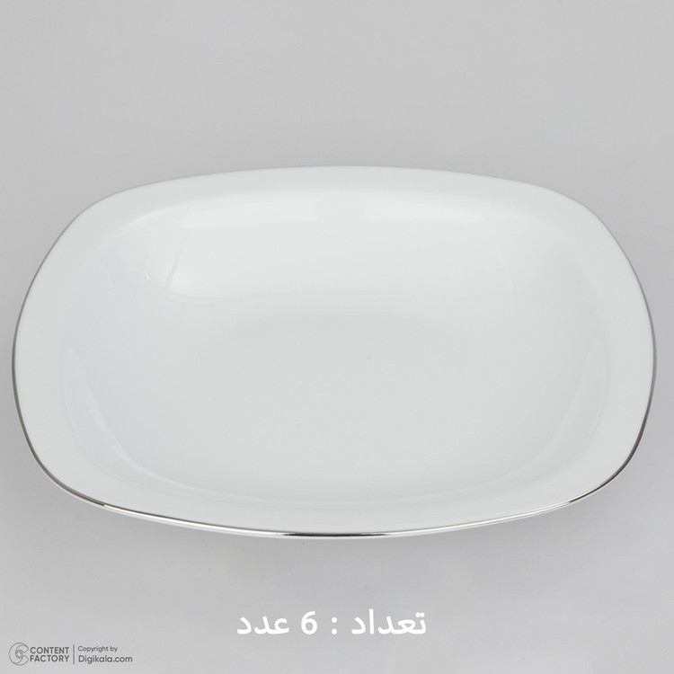 سرویس چینی 27 پارچه غذاخوری چینی زرین ایران سری کواترو مدل سمن درجه عالی