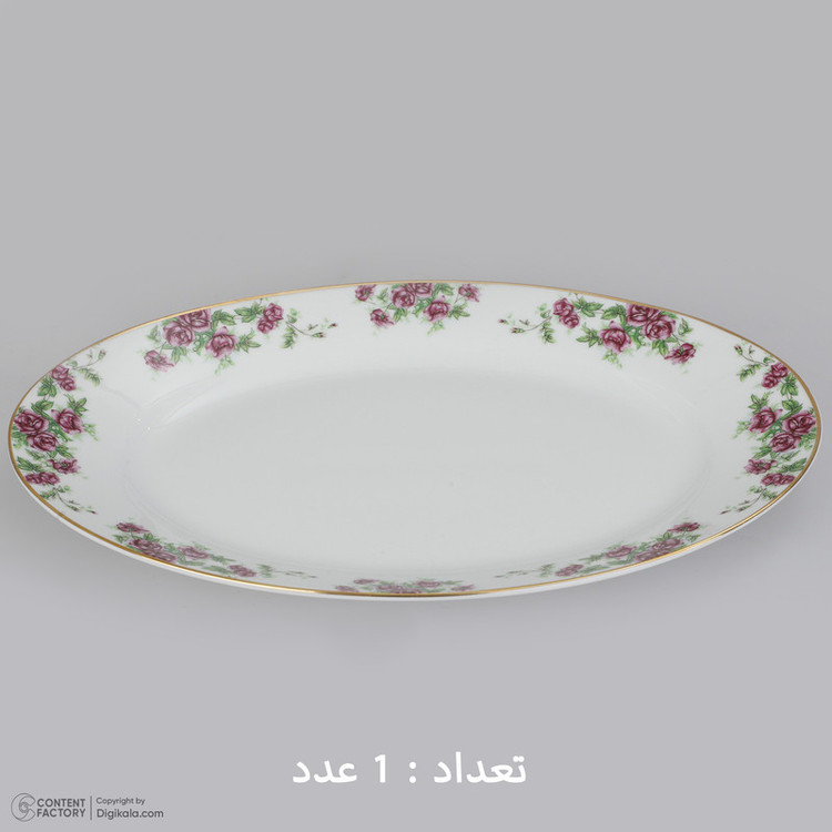 سرویس غذاخوری 28 پارچه چینی زرین ایران سری ایتالیا اف مدل Bidgol درجه یک