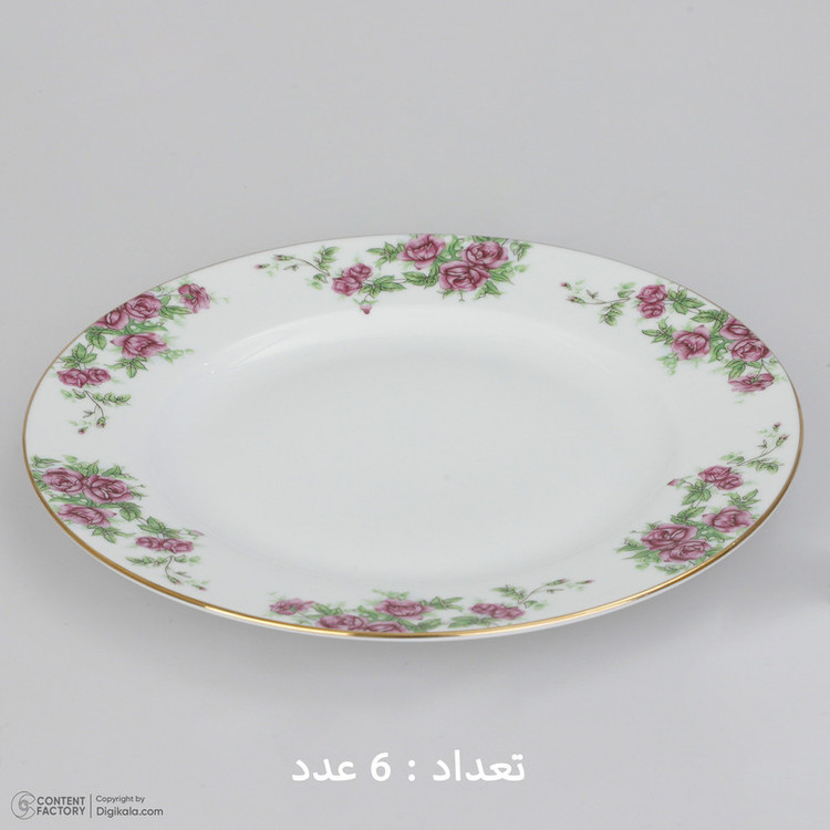 سرویس غذاخوری 28 پارچه چینی زرین ایران سری ایتالیا اف مدل Bidgol درجه یک