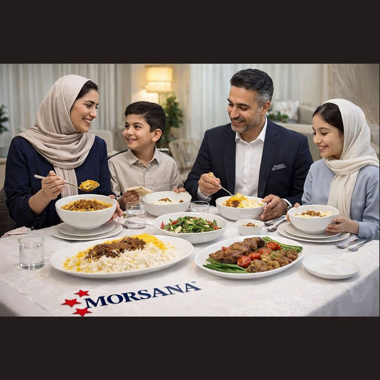 سرویس غذاخوری اوپال 26 پارچه 6 نفره مُرسانا مدل گرد - گرید A
