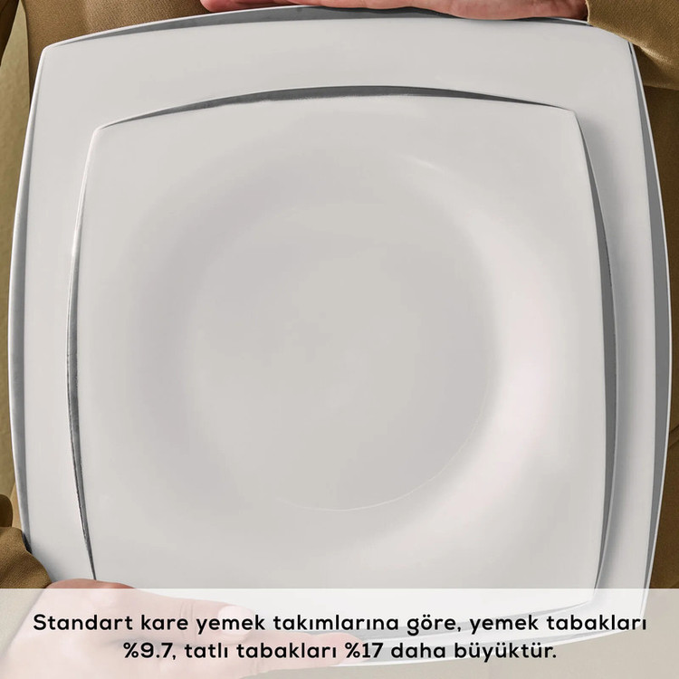سرویس غذاخوری چینی 58 پارچه 12 نفره کاراجا مدل Fine Pearl Agate