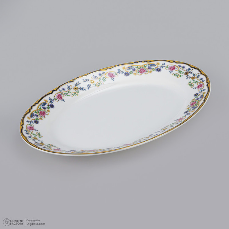 سرویس غذا خوری 28 پارچه چینی زرین ایران سری ایتالیا اف مدل Golestan 2 درجه عالی