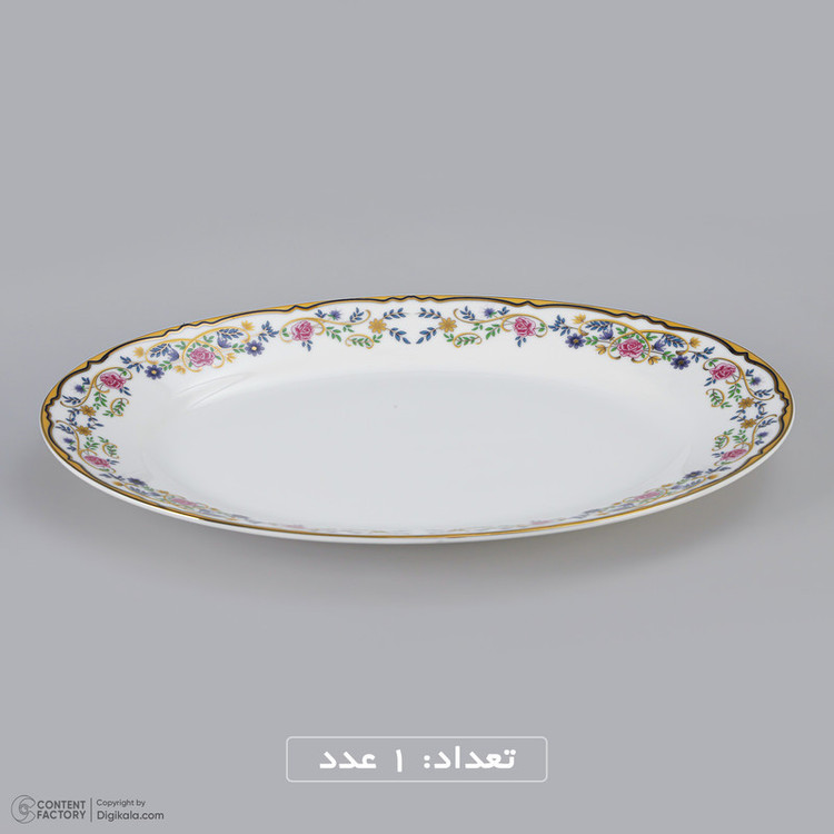 سرویس غذا خوری 28 پارچه چینی زرین ایران سری ایتالیا اف مدل Golestan 2 درجه عالی