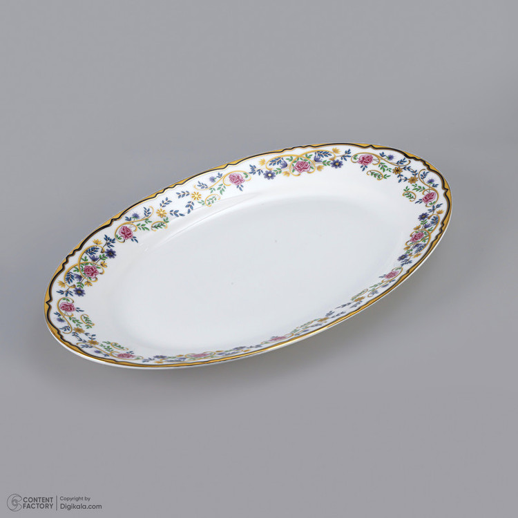 سرویس غذا خوری 28 پارچه چینی زرین ایران سری ایتالیا اف مدل Golestan 2 درجه عالی