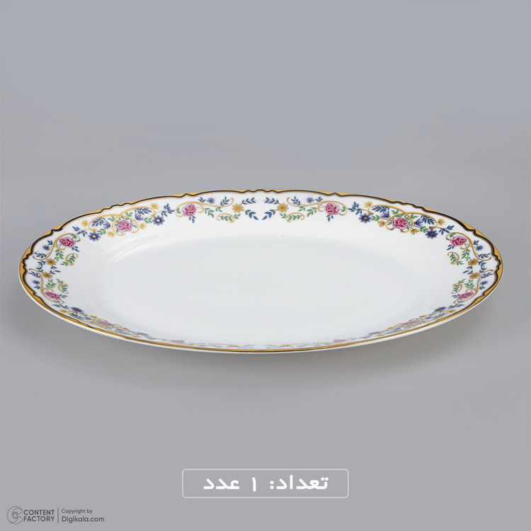 سرویس غذا خوری 28 پارچه چینی زرین ایران سری ایتالیا اف مدل Golestan 2 درجه عالی