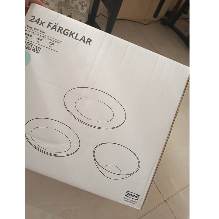 سرویس غذا خوری 24 پارچه ایکیا مدل FARGKLAR کد 771