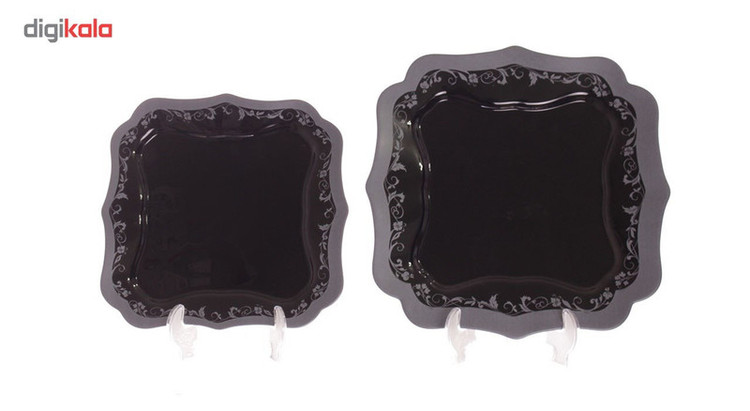 سرویس غذاخوری 38 پارچه لومینارک مدل Authentic Silver Black
