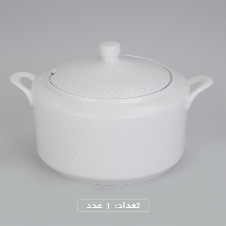 سرویس غذاخوری 102 پارچه چینی زرین ایران سری رادیانس مدل White درجه یک