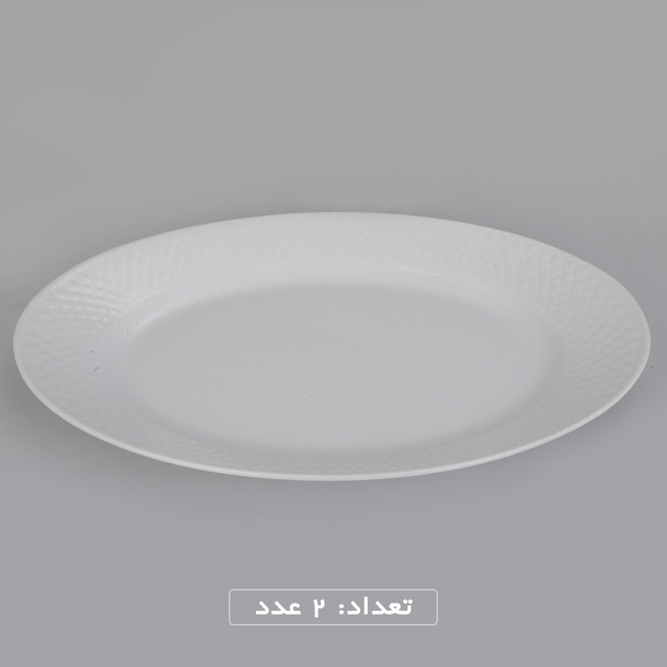 سرویس غذاخوری 102 پارچه چینی زرین ایران سری رادیانس مدل White درجه یک