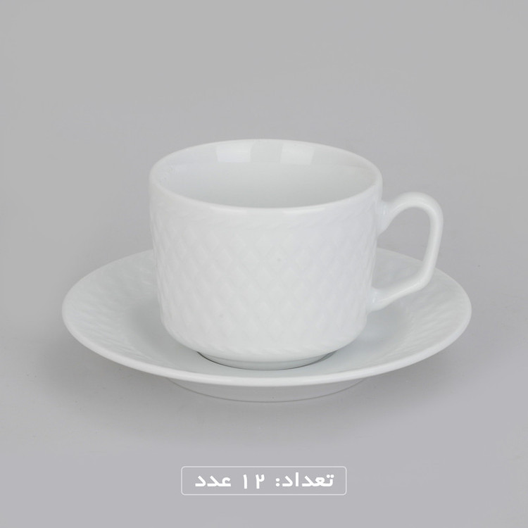 سرویس غذاخوری 102 پارچه چینی زرین ایران سری رادیانس مدل White درجه یک