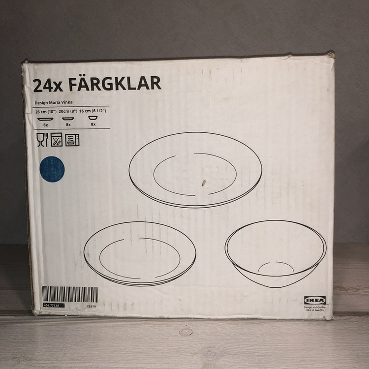 سرویس غداخوری 24 پارچه ایکیا مدل FARGKLAR