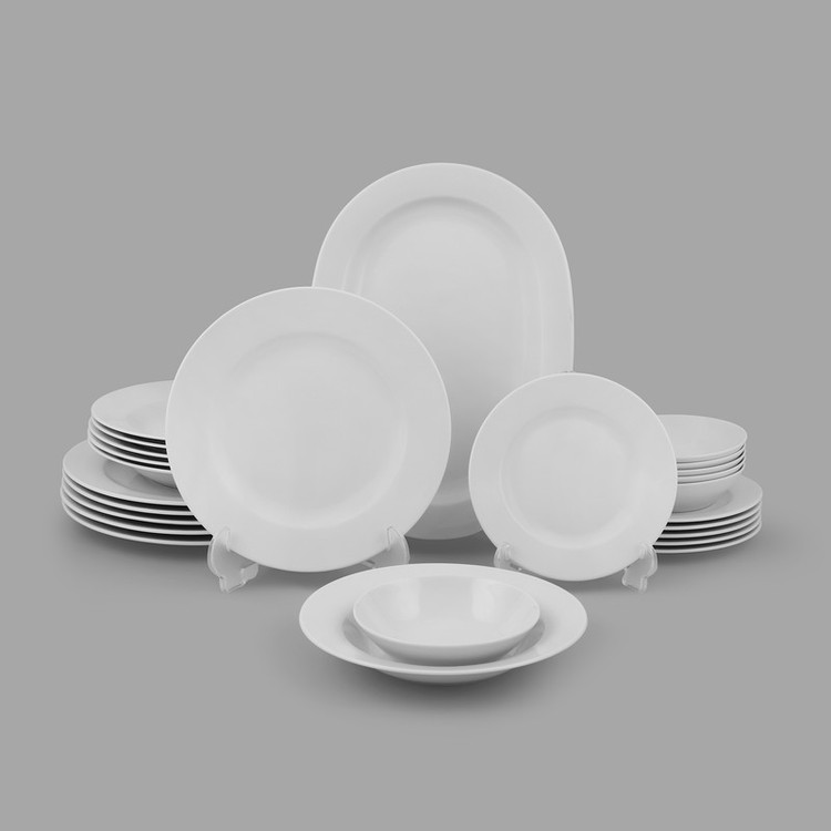 سرویس غذاخوری چینی 25 پارچه 6 نفره مقصود مدل دایره کد 008