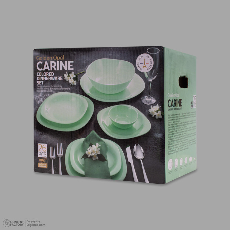سرویس غذاخوری اوپال 26 پارچه 6 نفره گلدن اوپال مدل Carine