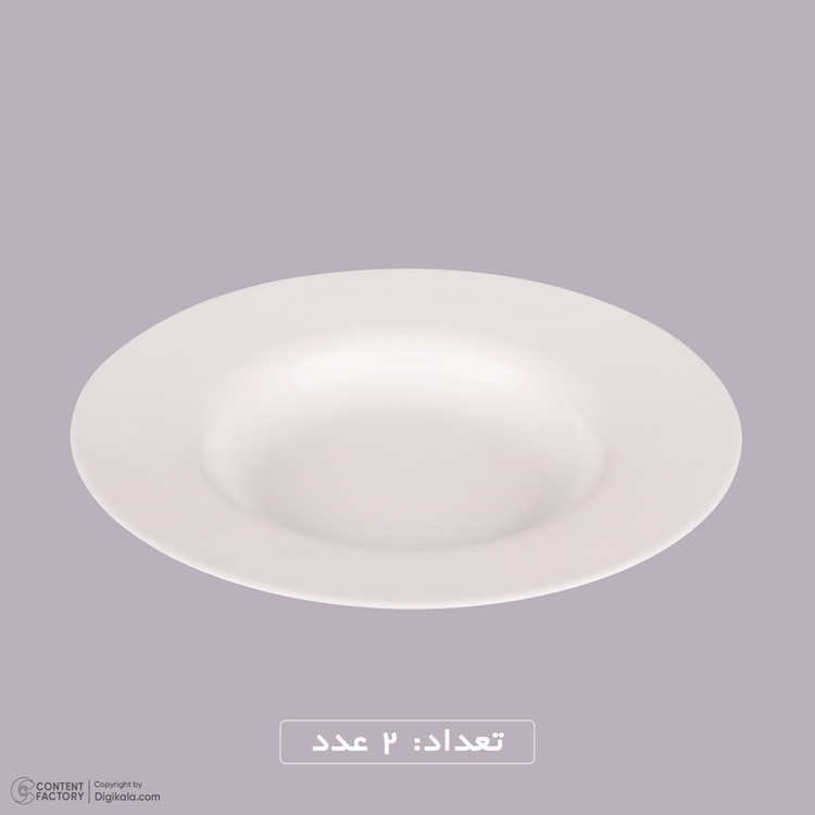 بشقاب طرح گرد مدل پاستا خوری کد 001 مجموعه دو عددی